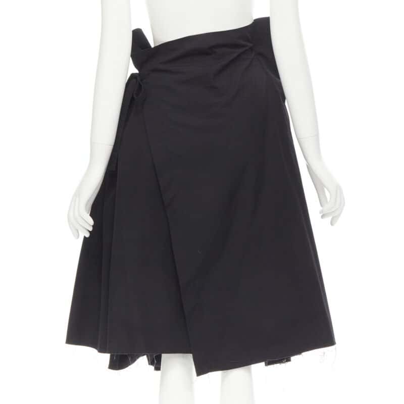 Junya Watanabe Draped Pleat Skirt Black Polyester Never worn - Box View