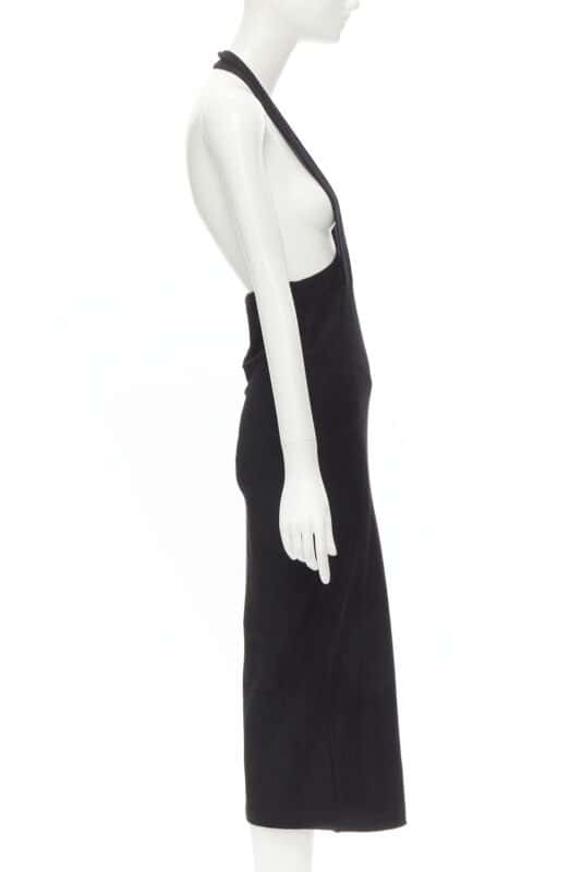Comme Des Garcons Halter Bias Skirt Black Polyester Never worn - Model View