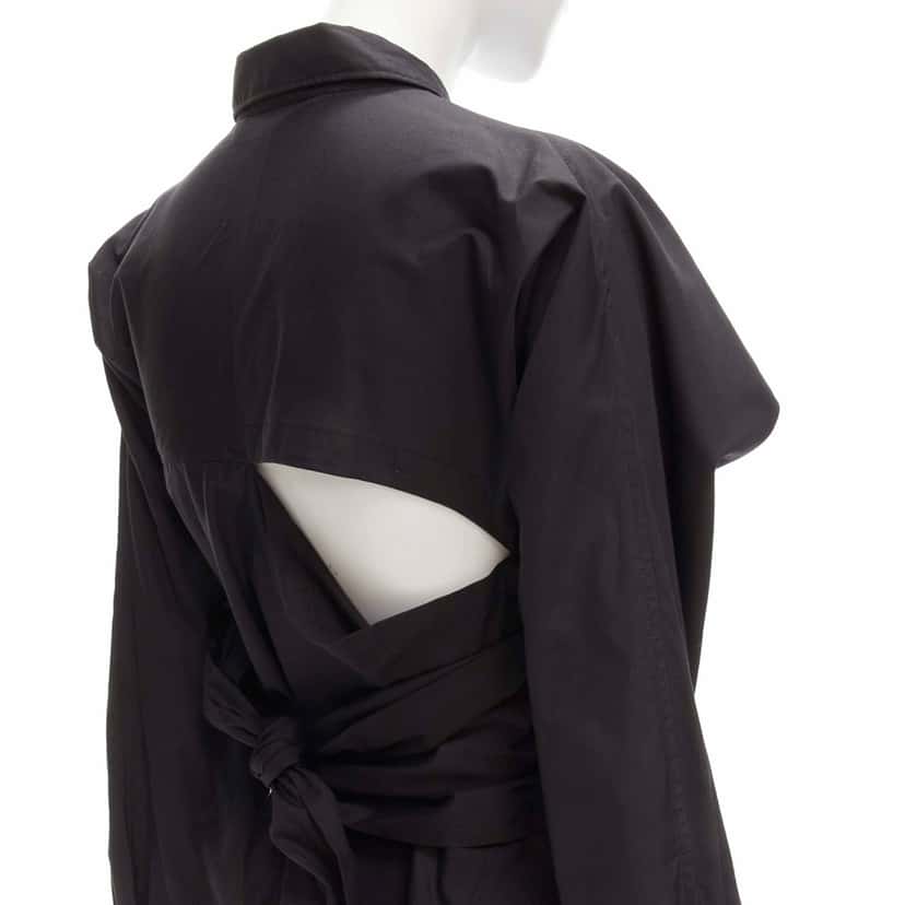 Comme Des Garcons Wrap Cutout Shirt Black Cotton Never worn - Back View