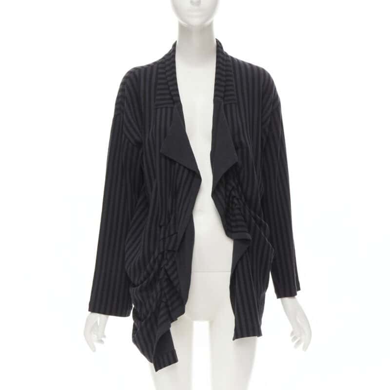 Comme Des Garcons Striped Wool Jacket Grey Wool Never worn - Front View