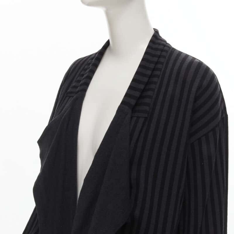 Comme Des Garcons Striped Wool Jacket Grey Wool Never worn - Back View