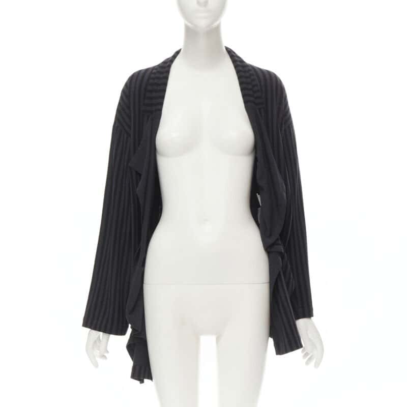 Comme Des Garcons Striped Wool Jacket Grey Wool Never worn - Inside View