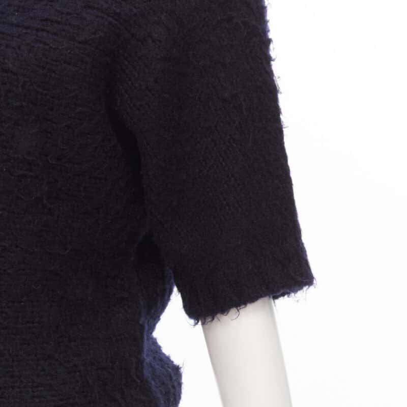Comme Des Garcons Boiled Wool Sweater Black Wool Never worn - Back View