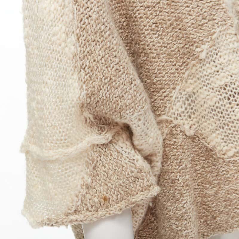 Comme Des Garcons Handmade Crochet Sweater Beige Wool Never worn - Back View