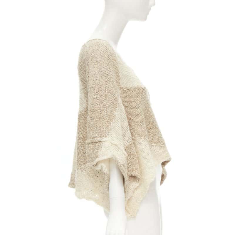 Comme Des Garcons Handmade Crochet Sweater Beige Wool Never worn - Model View