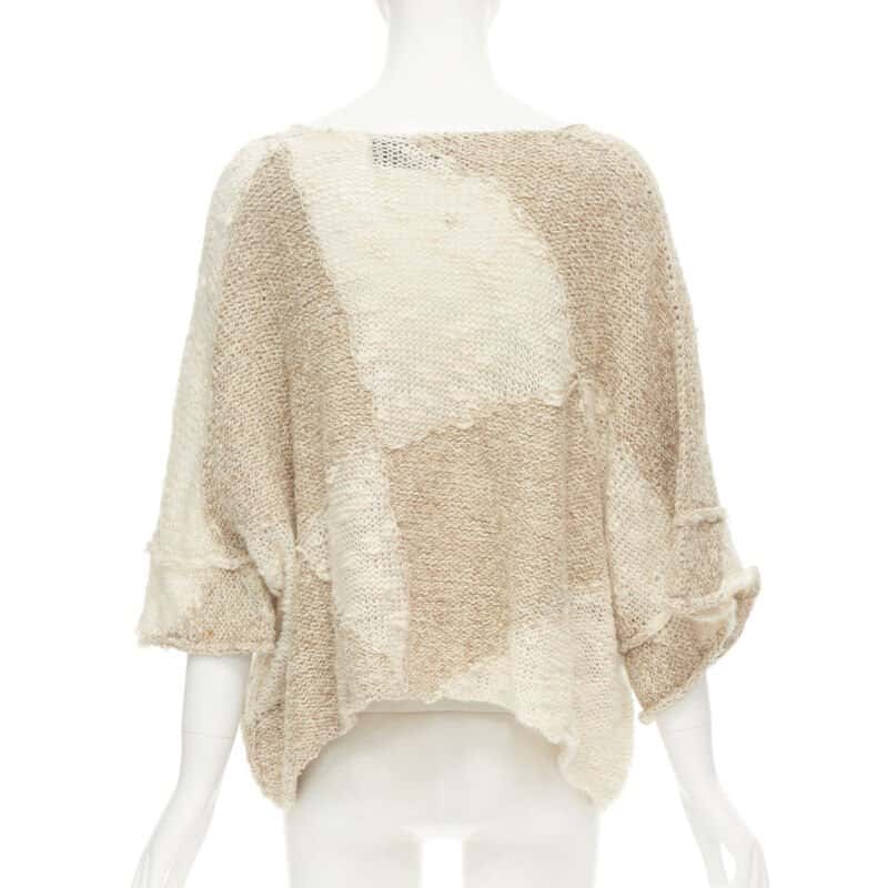 Comme Des Garcons Handmade Crochet Sweater Beige Wool Never worn - Box View