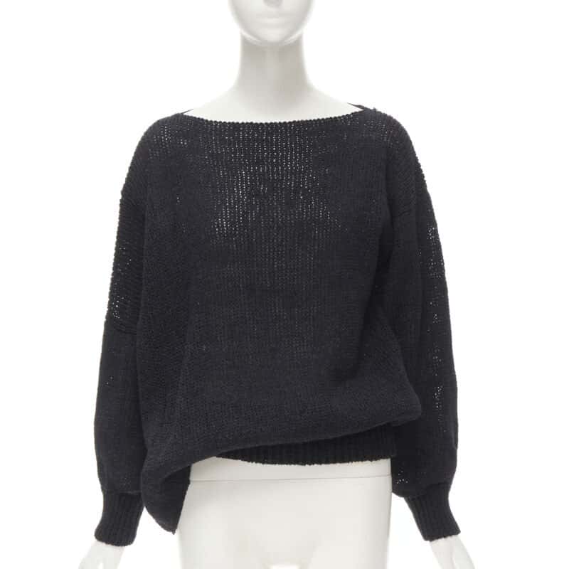 Comme Des Garcons Coated Hem Sweater Black Cotton Never worn - Front View