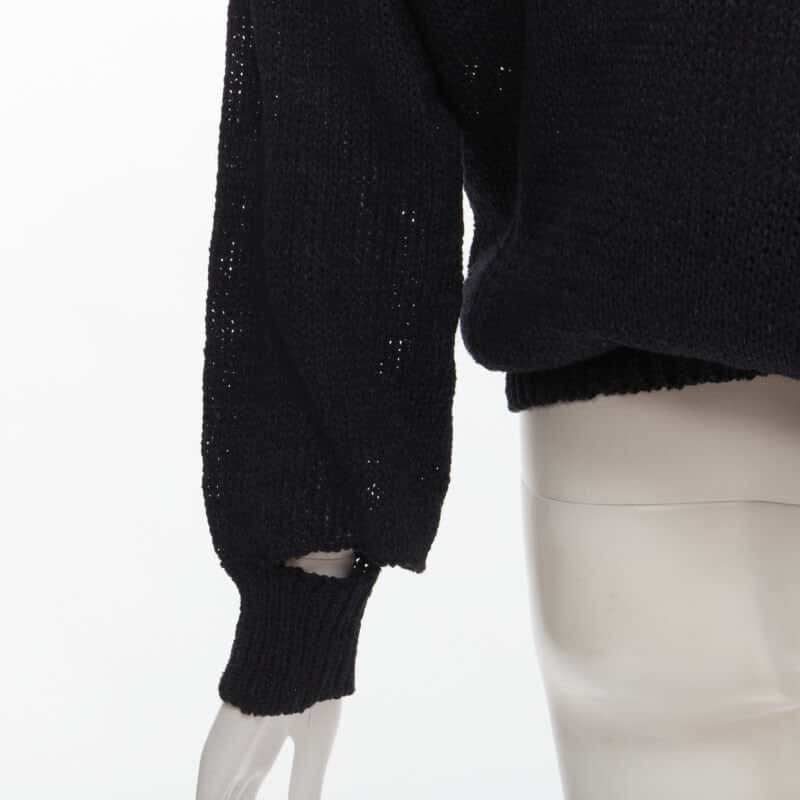 Comme Des Garcons Coated Hem Sweater Black Cotton Never worn - Back View