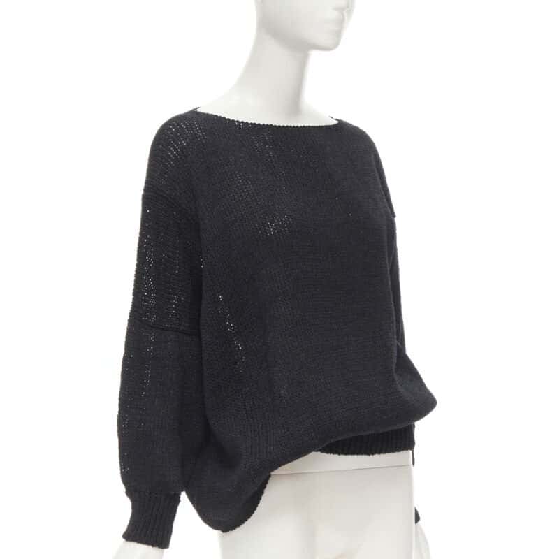 Comme Des Garcons Coated Hem Sweater Black Cotton Never worn - Inside View