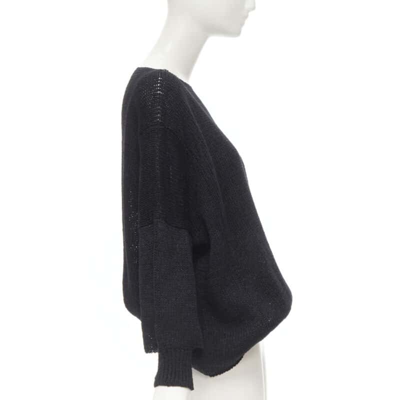 Comme Des Garcons Coated Hem Sweater Black Cotton Never worn - Model View