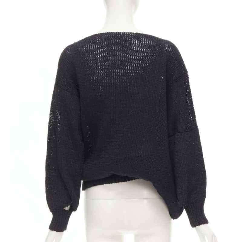 Comme Des Garcons Coated Hem Sweater Black Cotton Never worn - Box View