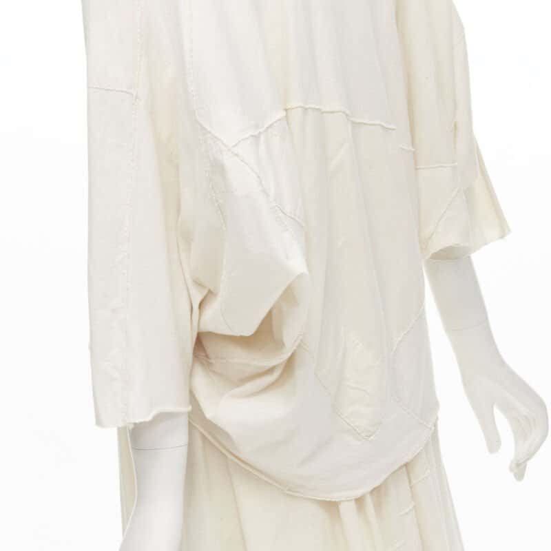 Comme Des Garcons Patchwork Trapeze Set White Cotton Good condition - Back View