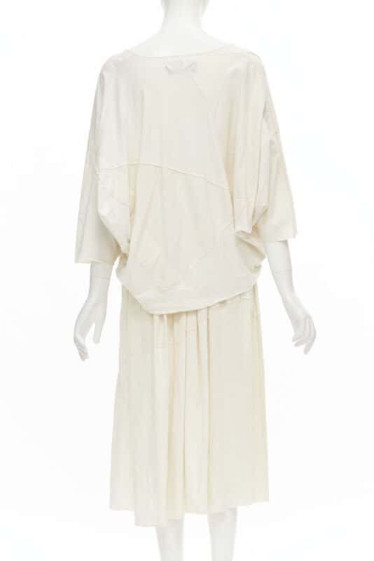 Comme Des Garcons Patchwork Trapeze Set White Cotton Good condition - Box View