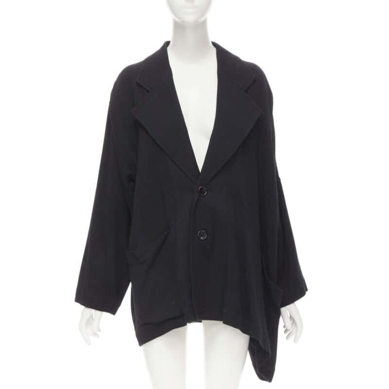 Comme Des Garcons Wide Cut Blazer Black Wool Never worn - Front View