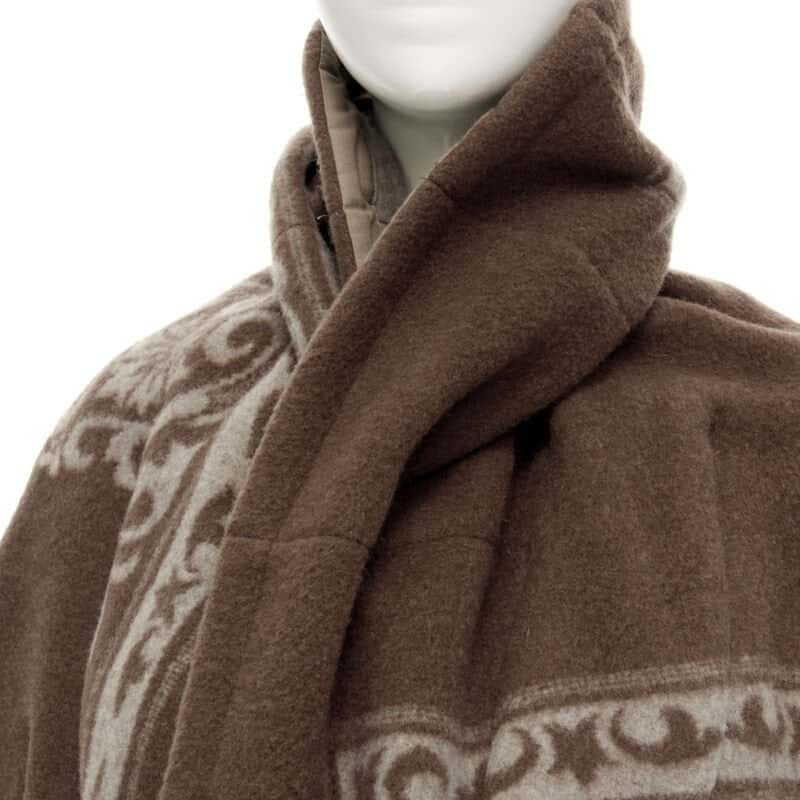 Comme Des Garcons Brown Wool Cocoon Coat Brown Wool Never worn - Back View