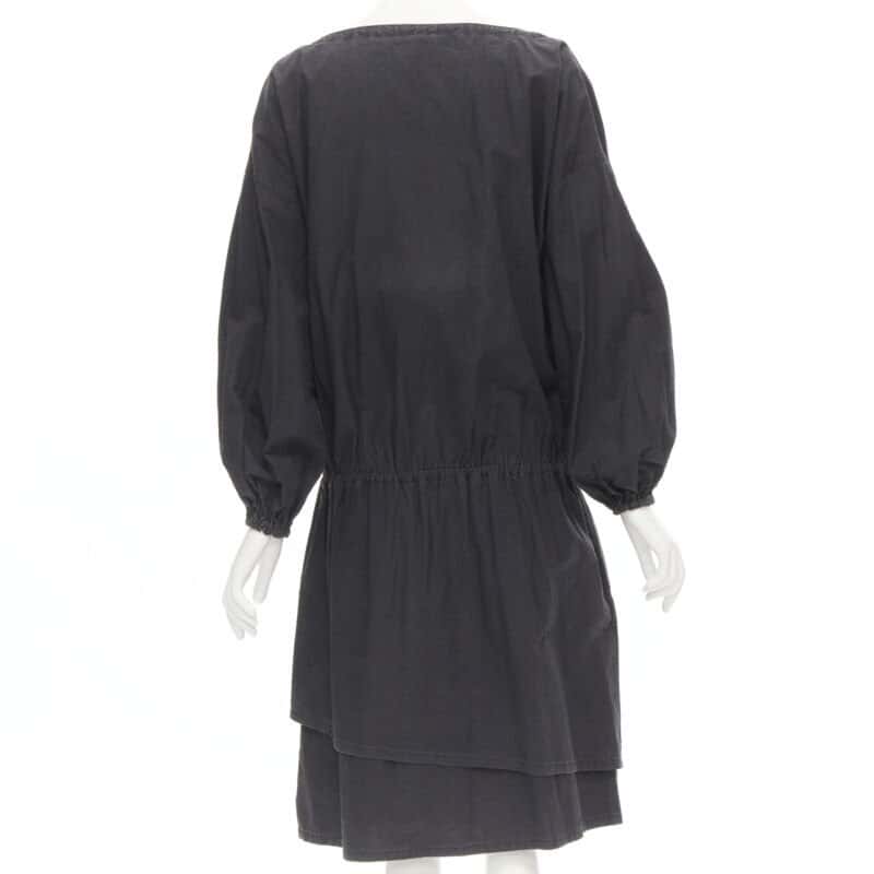 Comme Des Garcons Beggar Bishop Dress Grey Cotton Very good condition - Box View