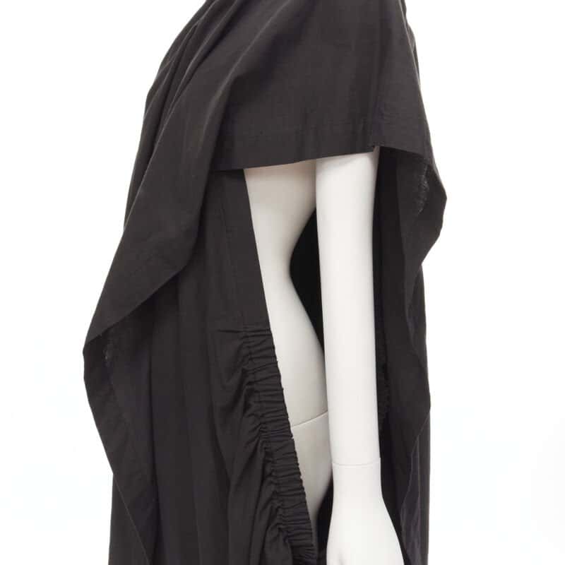 Comme Des Garcons Draped Cocoon Dress Black Cotton Never worn - Back View