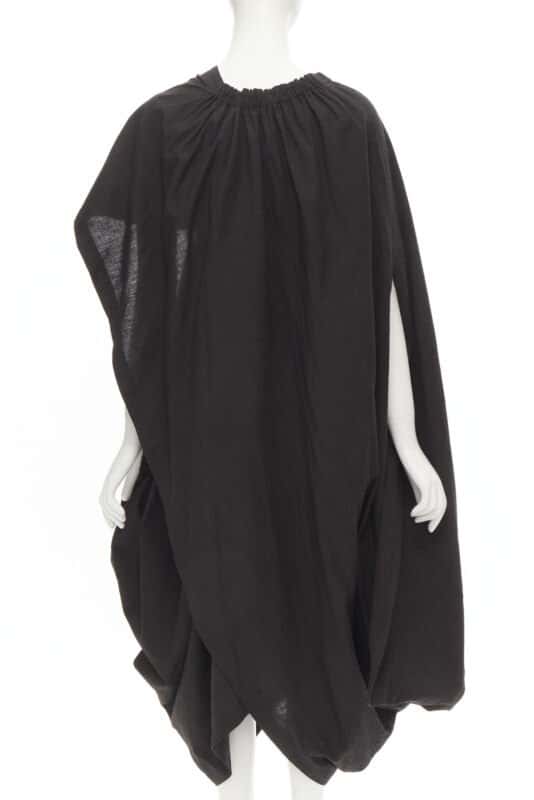 Comme Des Garcons Draped Cocoon Dress Black Cotton Never worn - Box View