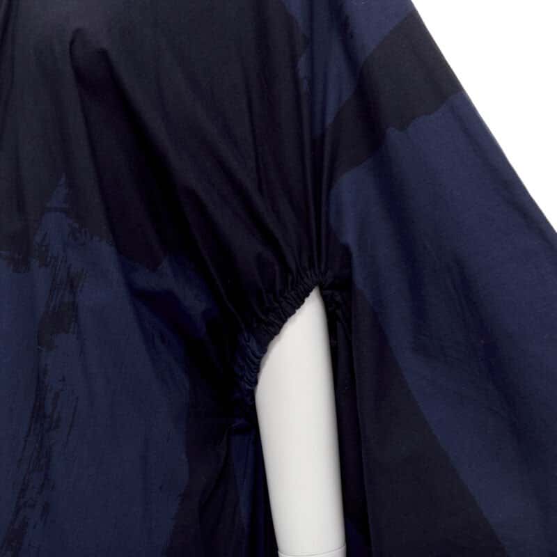 Comme Des Garcons Brushstroke Trapeze Dress Navy Cotton Very good condition - Back View