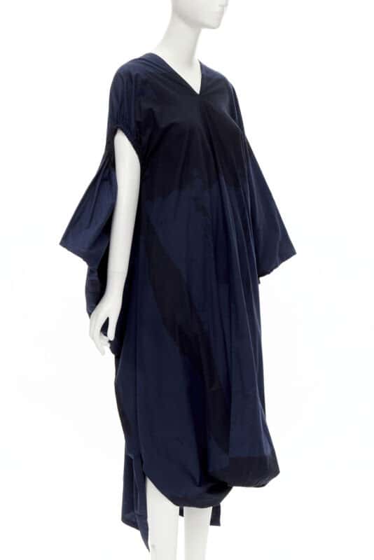 Comme Des Garcons Brushstroke Trapeze Dress Navy Cotton Very good condition - Inside View