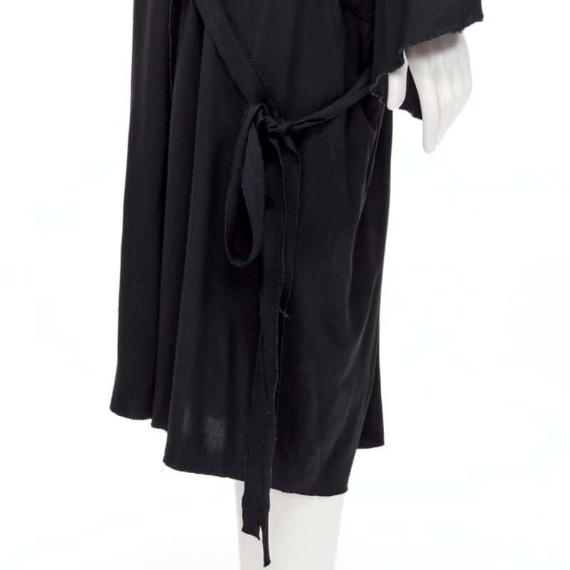 Comme Des Garcons Wrap Kimono Dress Black Polyester Never worn - Back View