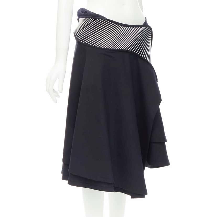 Junya Watanabe Metal Midi Skirt Black Wool Very good condition - Inside View