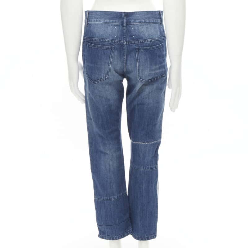 Maison Martin Margiela Deconstructed Patch Jeans Blue Cotton Never worn - Box View
