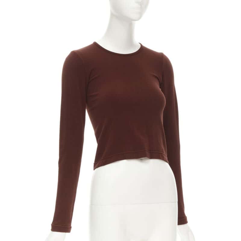 Comme Des Garcons Crew Knit Top Brown Never worn - Inside View