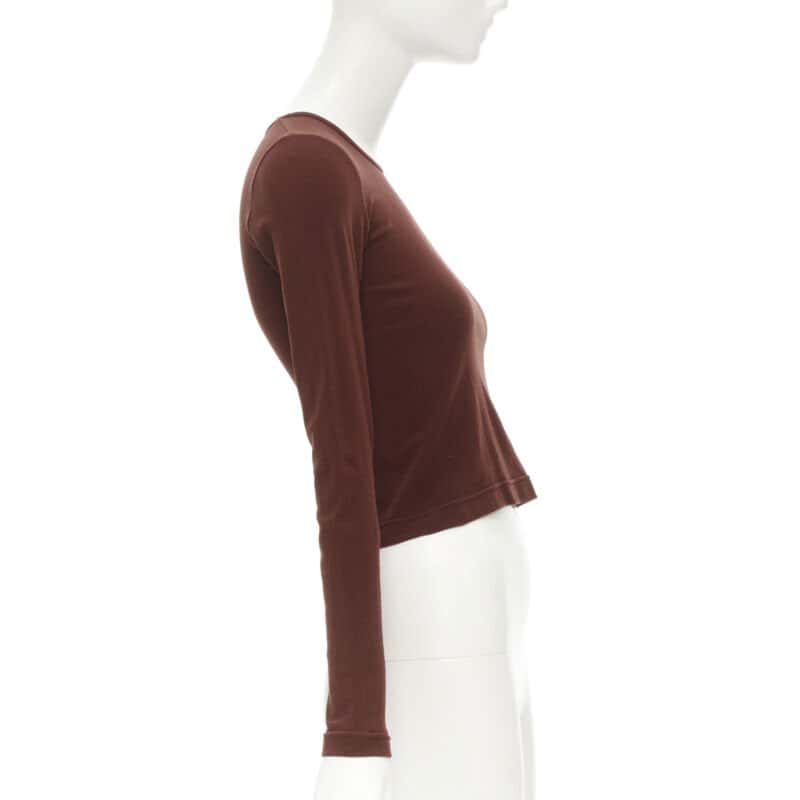 Comme Des Garcons Crew Knit Top Brown Never worn - Model View