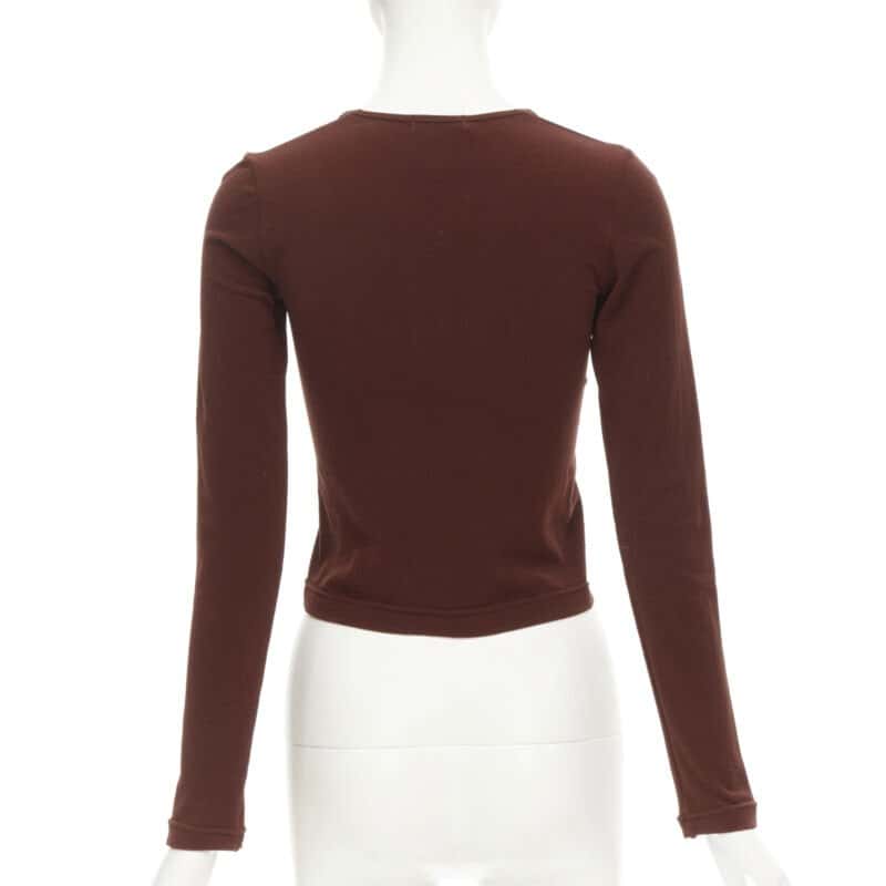 Comme Des Garcons Crew Knit Top Brown Never worn - Box View