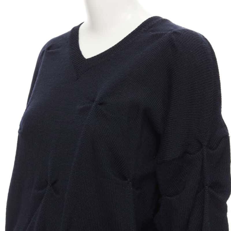 Comme Des Garcons Pinched Bow Sweater Black Wool Very good condition - Back View