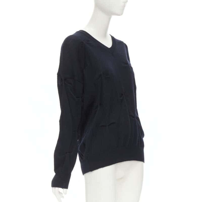 Comme Des Garcons Pinched Bow Sweater Black Wool Very good condition - Inside View