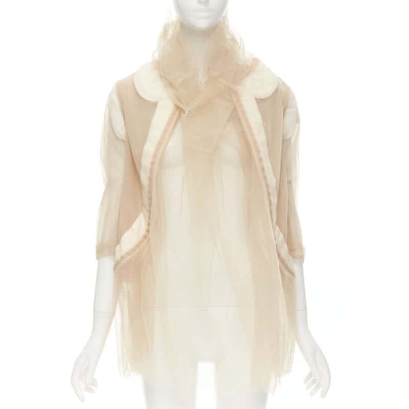 Comme Des Garcons Tulle Inside Jacket Beige Very good condition - Front View