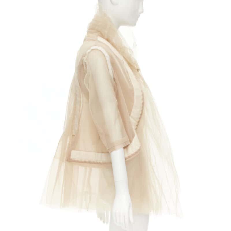 Comme Des Garcons Tulle Inside Jacket Beige Very good condition - Model View