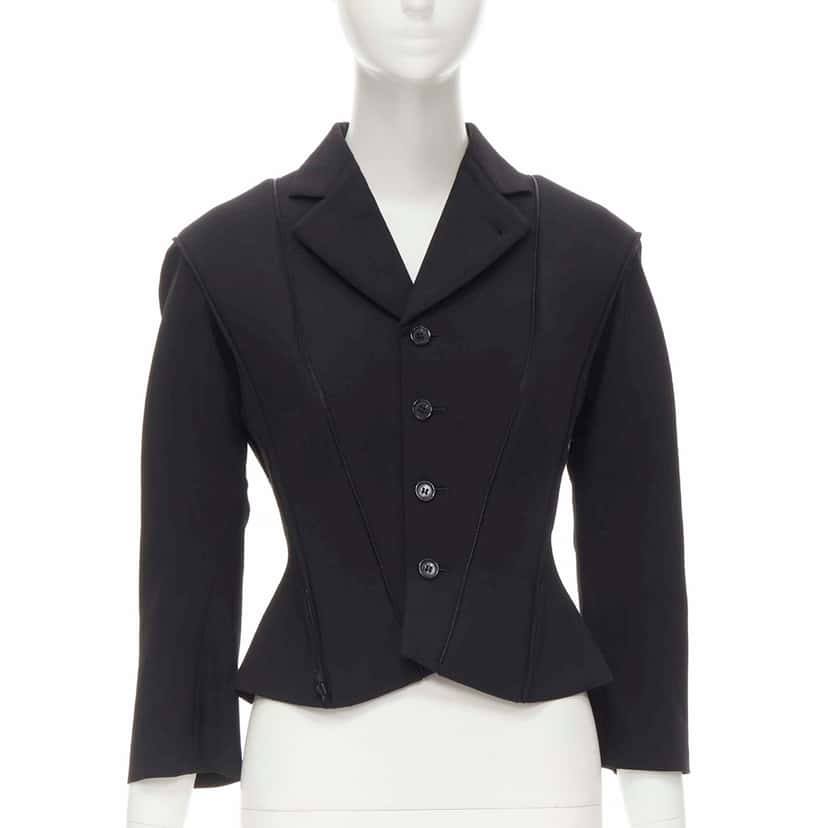Junya Watanabe Neoprene Blazer Black Never worn - Front View