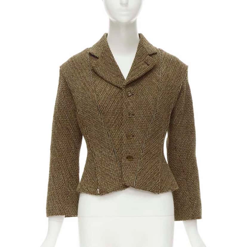 Junya Watanabe Tweed Transformable Jacket Brown Tweed Never worn - Back View