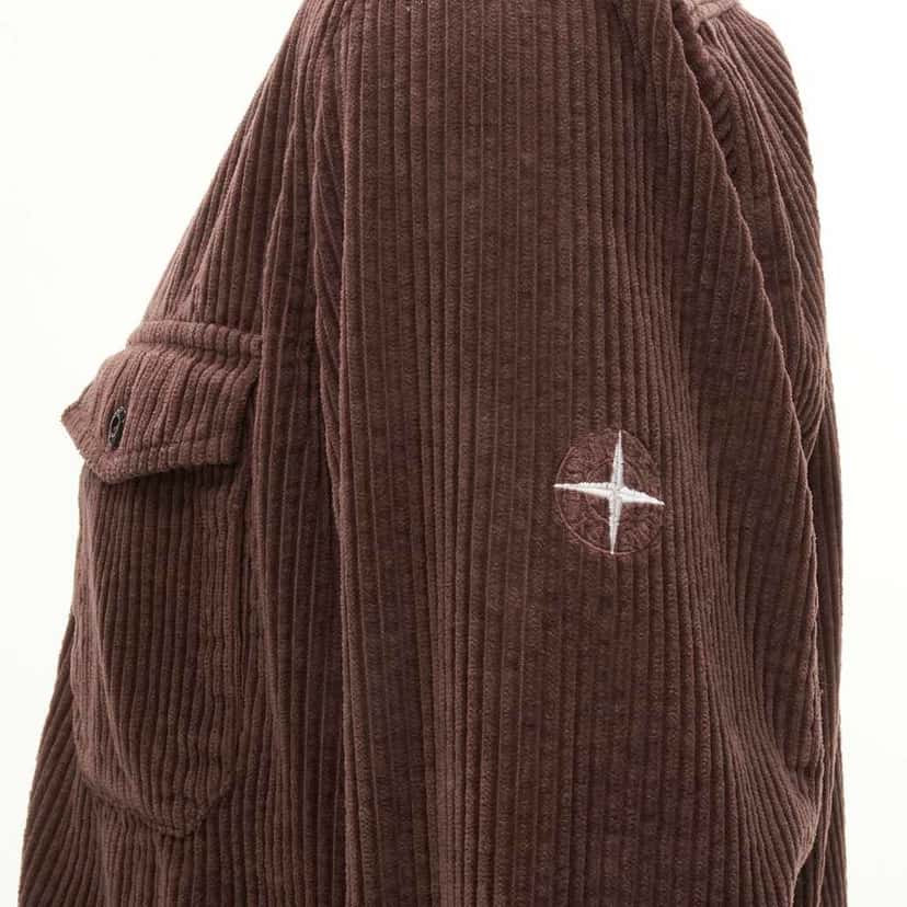 Stone Island Brown Corduroy Bomber Jacket Brown Never worn, with tag - Back View