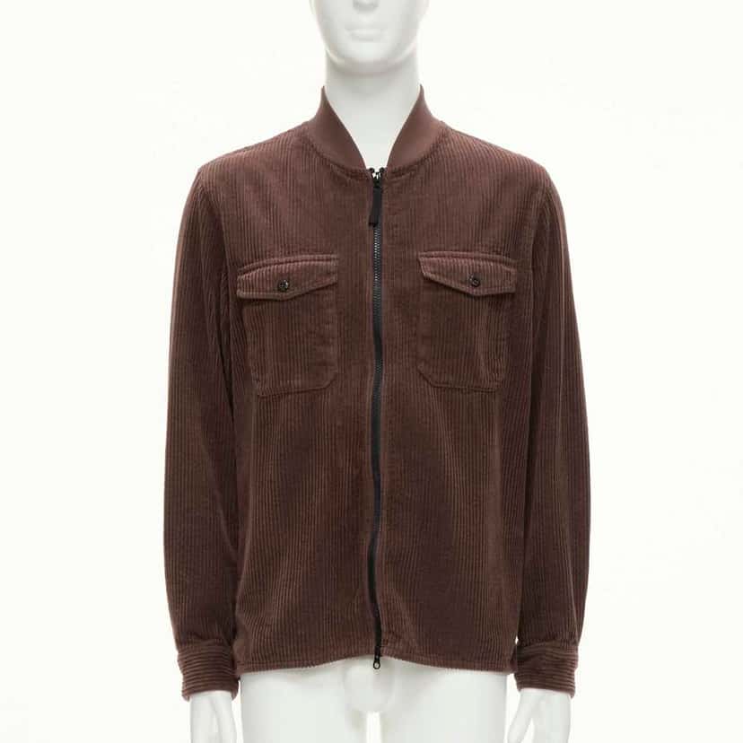Stone Island Brown Corduroy Bomber Jacket Brown Never worn, with tag - Inside View