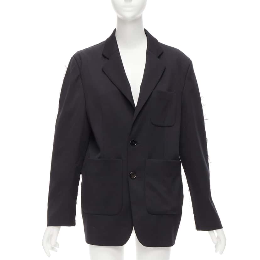 MM6 Fray Edge Blazer Black Polyester Good condition - Inside View