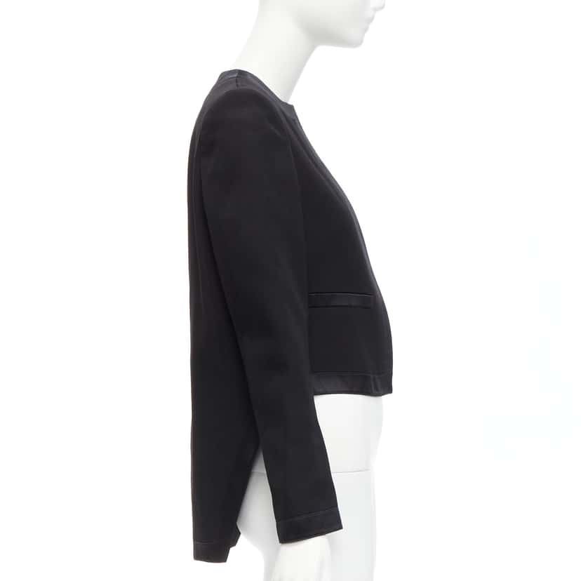 Givenchy Silk Trim Jacket Black Wool Never worn - Box View