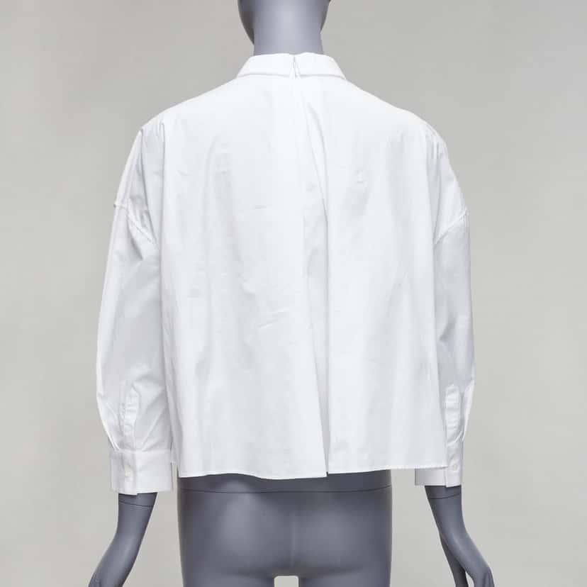 Viktor & Rolf Pleated Flare Shirt White Cotton Never worn - Box View