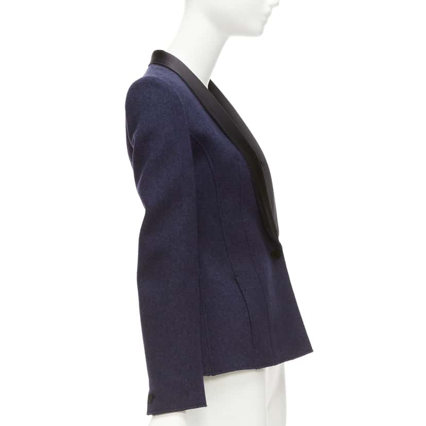 Maison Martin Margiela Satin Collar Blazer Navy Wool Never worn - Box View