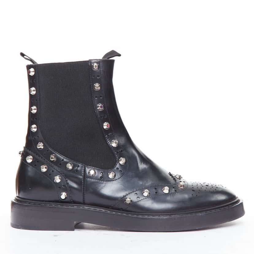 Balenciaga Washed Leather Zip Boots Black Leather Very good condition - Front View