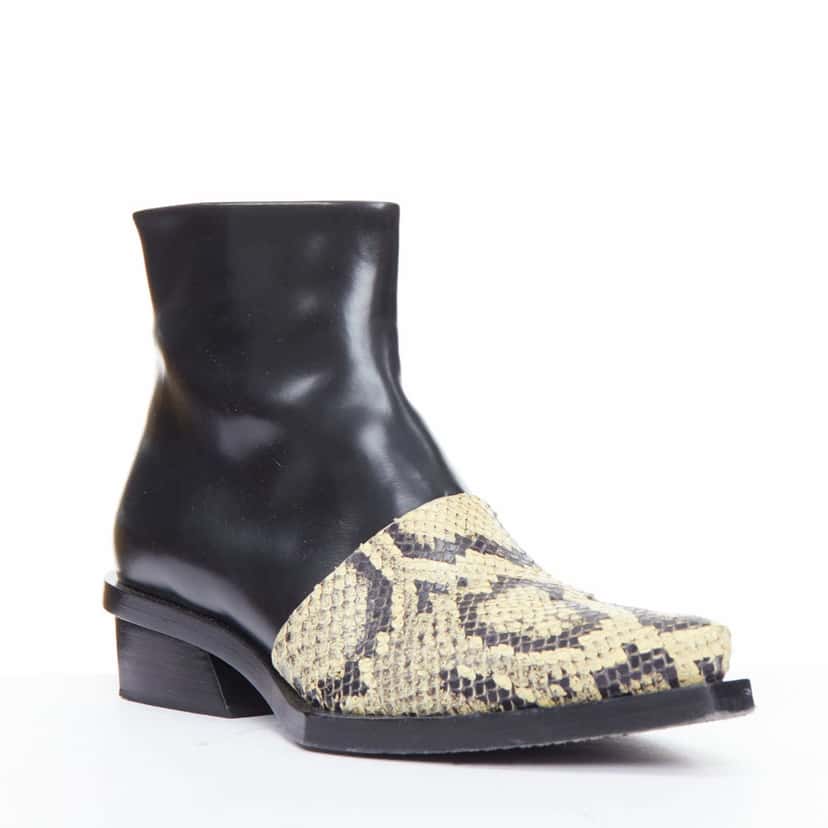 Proenza Schouler Cream Zip Combat Boots Khaki Leather Good condition - Back View