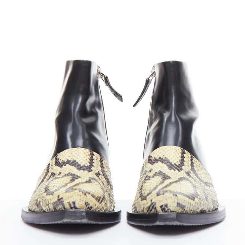 Proenza Schouler Cream Zip Combat Boots Khaki Leather Good condition - Inside View