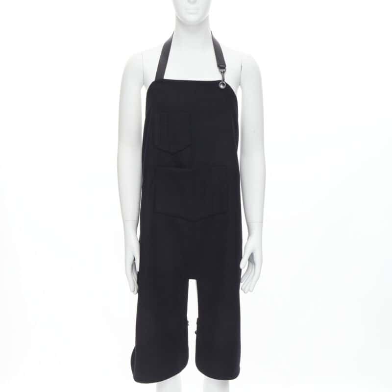 Balenciaga Wool Apron Dungaree Black Wool Never worn - Front View