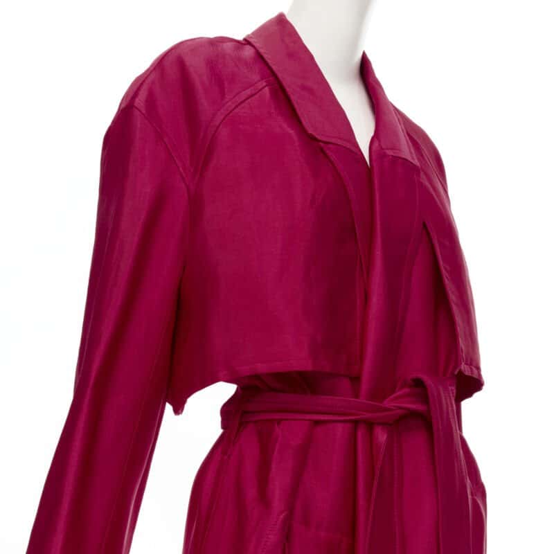 Haider Ackermann Pink Layered Robe Coat Pink Linen Never worn - Back View