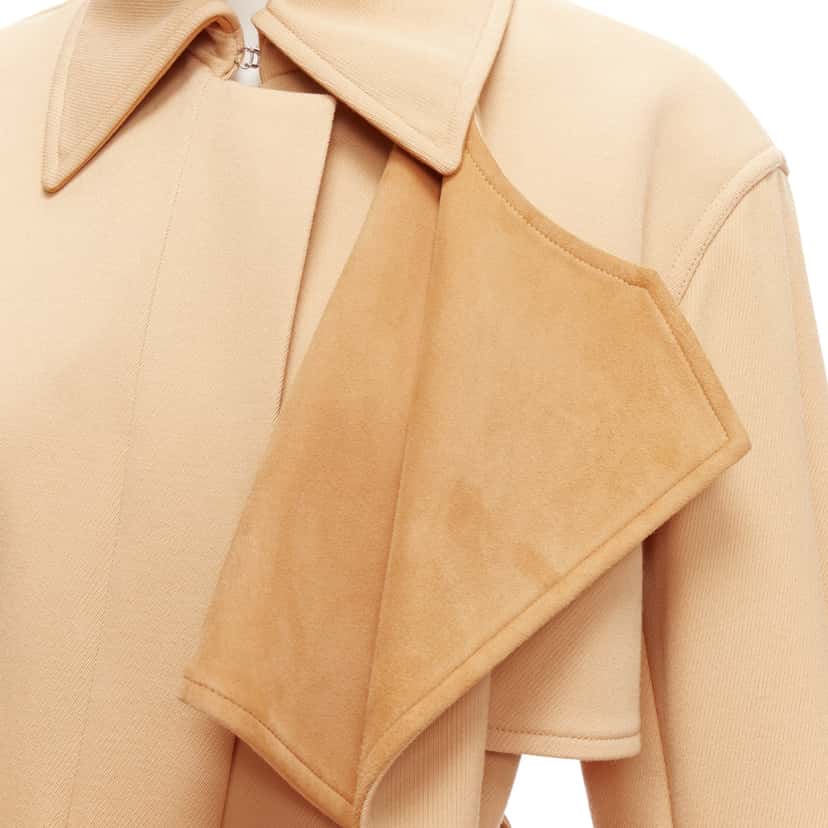 Celine Tan Deconstructed Trench Brown Wool Very good condition - Back View