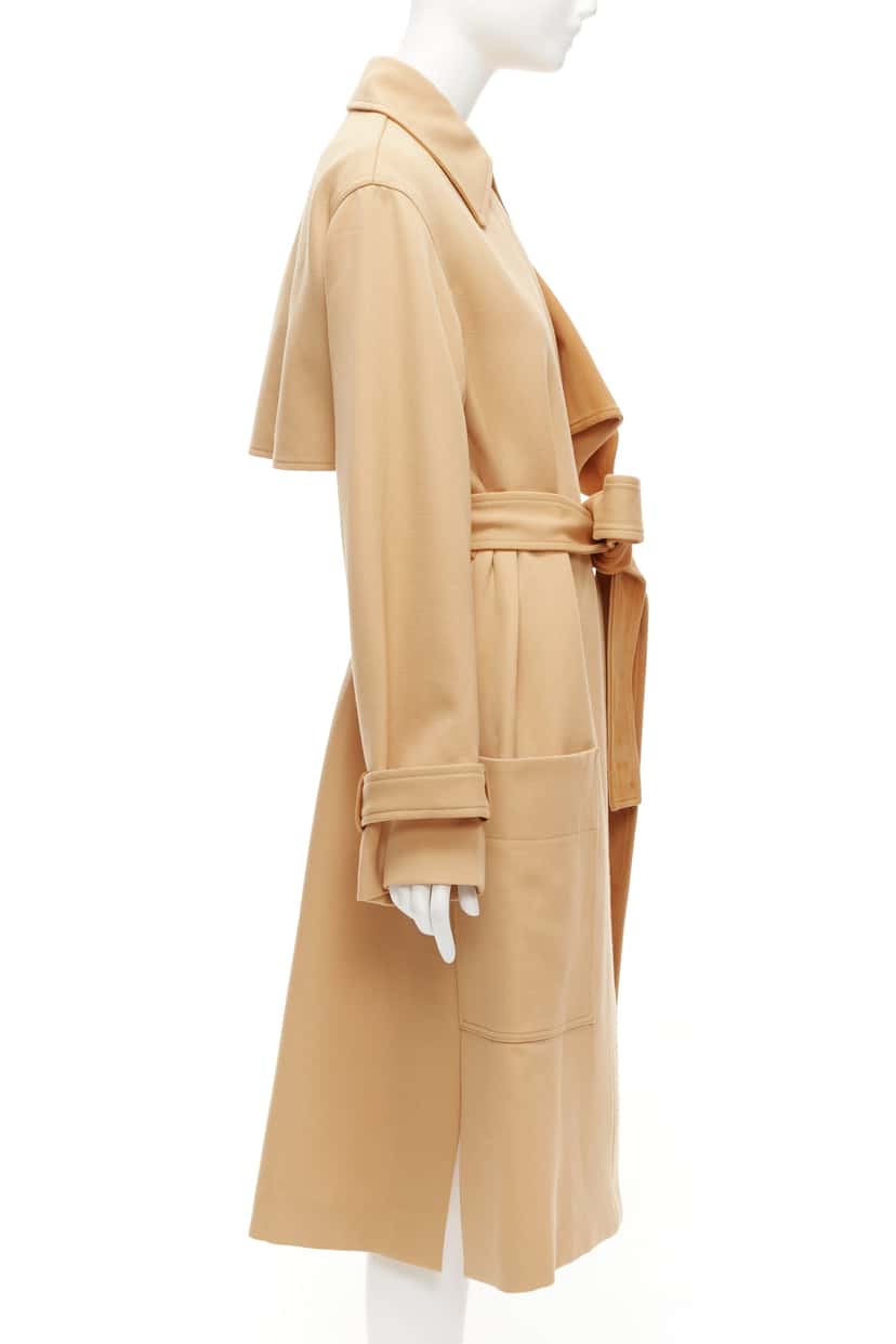 Celine Tan Deconstructed Trench Brown Wool Very good condition - Box View