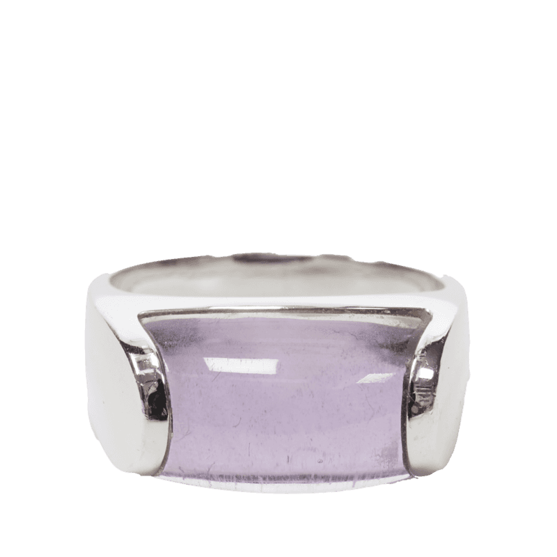 Bvlgari Amethyst Stone Ring Silver Silver Good condition - Front View